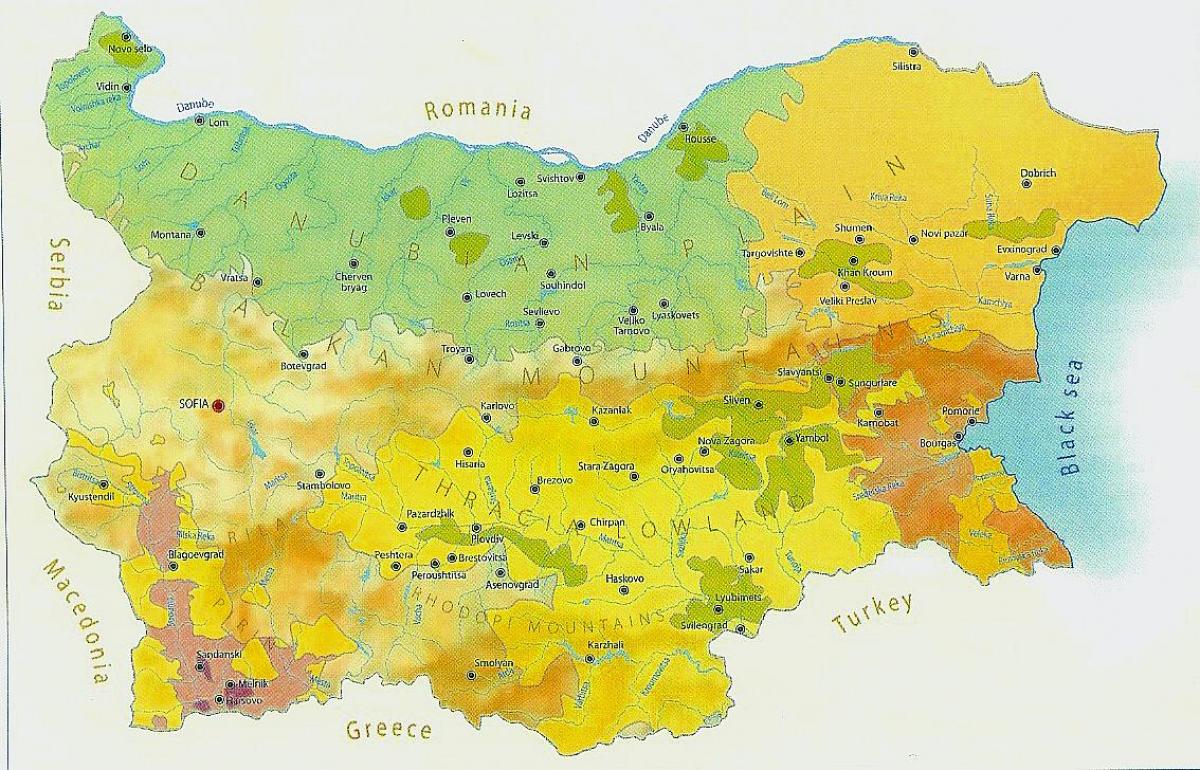 mapa Bulgaria klima