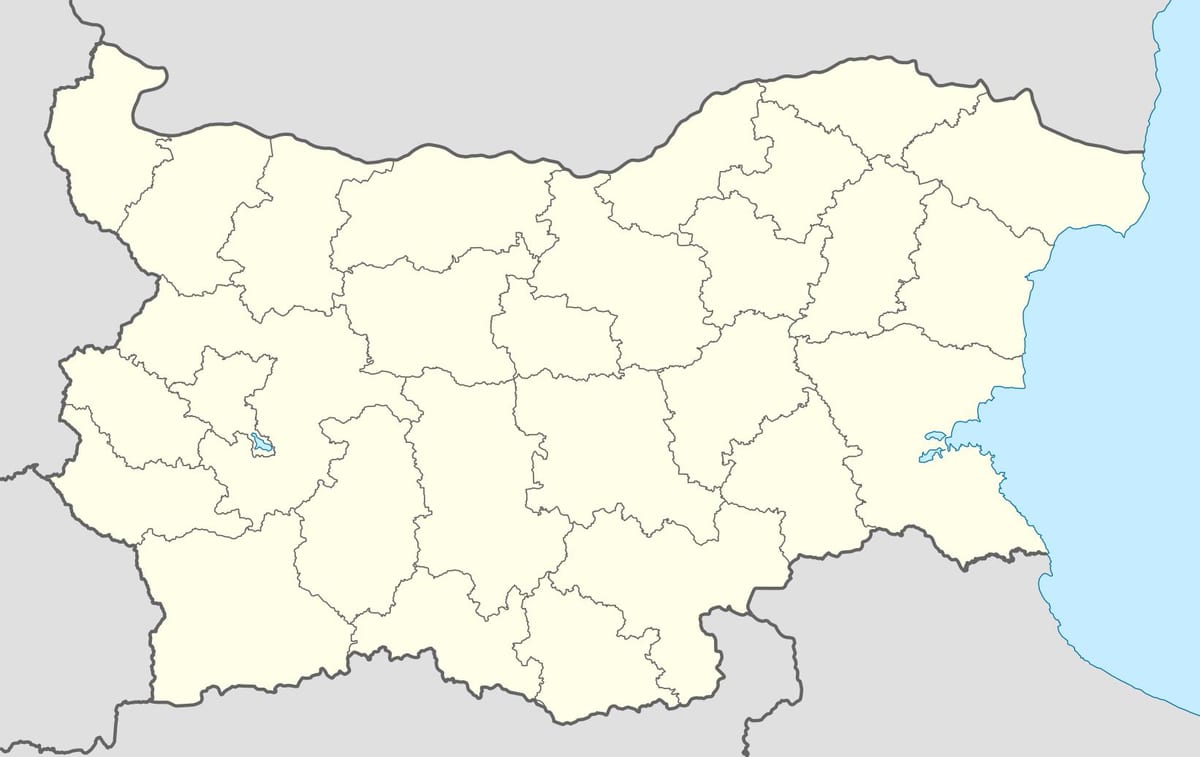 mapa Bulgaria mapa bektorea