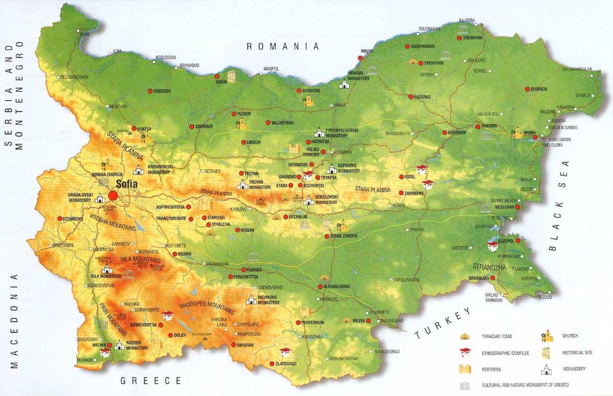 Bulgarian mendien mapa