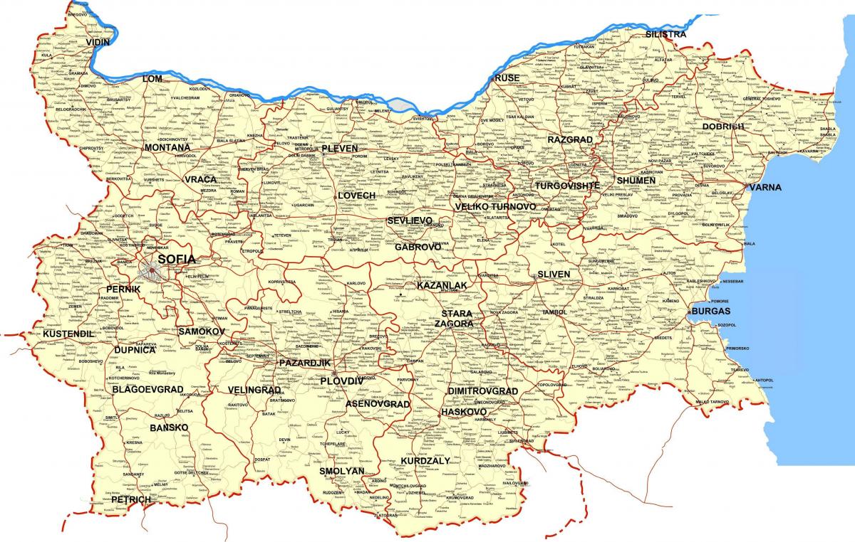 Bulgaria herriko mapa