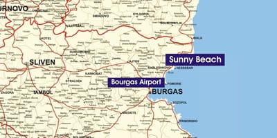 Bulgaria hondartzak mapa