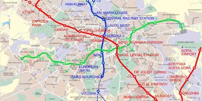 Mapa Bulgaria metro