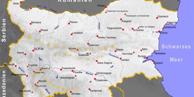 Mapa Bulgarian kostaldeko