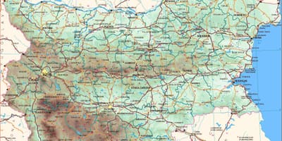 Mapa Bulgarian kostaldean