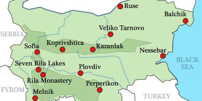 Mapa Bulgarian monasterio