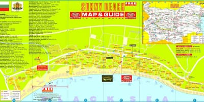 Turismo mapa sunny beach Bulgaria