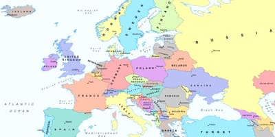 Mapa europa erakusten Bulgaria