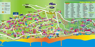 Urrezko hondartza Bulgaria mapa